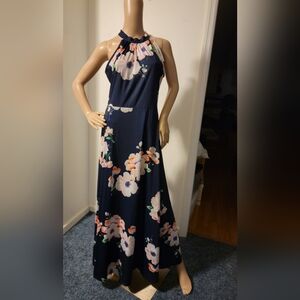 Navy Floral Maxi Dress